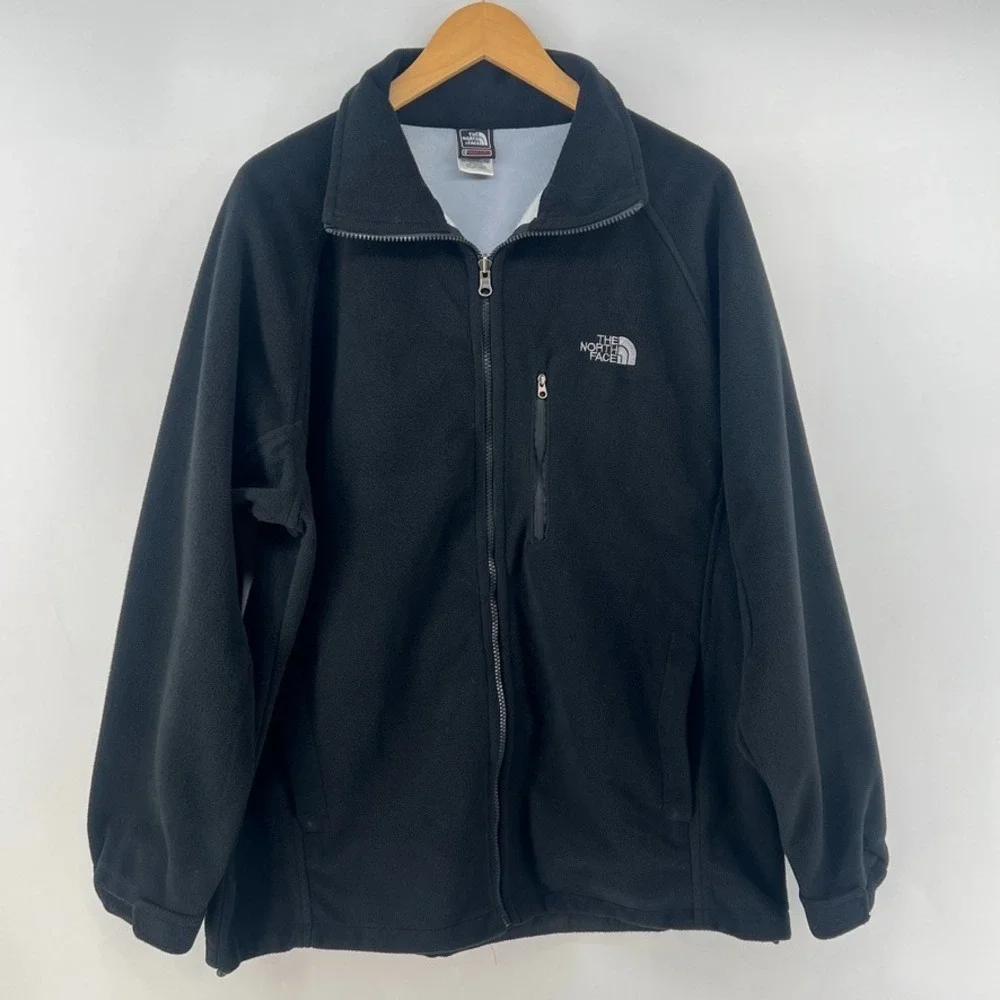 The North Face Men's Full Zip Windbreaker Windstopper Black Jacket Men Size XXL